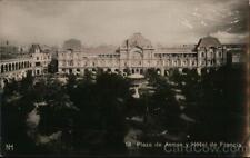 France 1912 RPPC Plaza de Armas y Hotel de Francia Real Photo Post Card Vintage picture