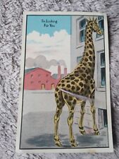 giraffe spring tail postcard patent no 102747 from 1912 good condition picture
