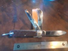 Vintage 3 BLADE ARMSTRONG Electricians  74-553 knife, Stainless, Pry Blade Lock picture