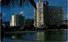 Ilikai Waikiki Yacht Harbor Postcard Cancel PM WOB Note Hawaii HI VTG Vintage picture