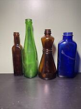 Lot Of 4 Midcentury Bottles For Display Or Decoration - Soda, Food, Cleaner, Med picture