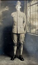 Vintage WWI Era Cabinet Card - Portrait of a Handsome Uniformed Soldier picture