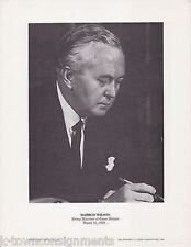 Harold Wilson Prime Minister Britain Vintage Portrait Gallery Poster Photo Print picture