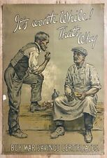 1917 It's Worth While That's Why Buy War Savings Certificates Vintage WWI Poster picture