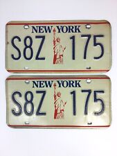 EXPIRED NEW YORK LICENSE PLATE LOT OF 2 S8Z-175 1986-2000 picture