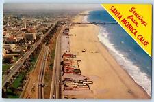 c1950's Greetings From Santa Monica Shoreline California Correspondence Postcard picture