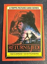 1983 Topps Star Wars Return of the Jedi #1 Title Card. picture