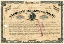 William G. Fargo - American Express Co. - Stock Certificate - Autographed Stocks picture
