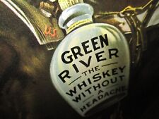 KENTUCKY WHISKEY -GREEN RIVER - Bar / Saloon Sign - BRED IN OLD KY -Big 26
