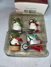 2001 Hallmark Mitford Snowmen Jubilee - Set of 4 Keepsake Ornaments NEW- E picture
