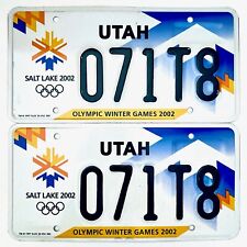 2002 United States Utah Olympic Winter Games Passenger License Plate 071T8 picture