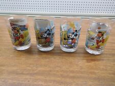 4 New Vintage 2001 Disney's 100 Years of Magic Glasses 2 Mickey & 2 Pinocchio picture
