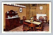 Galena IL- Illinois, Dining Room In US Grants Home, Antique, Vintage Postcard picture