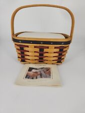 Longaberger 2004 Proudly American Patriot Basket+Lidded Divided Hard Protector picture
