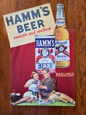 Hamm's Reproduction Sign - not cardboard mid 1930's can and bottle picture