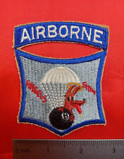 US Army Authentic WW2 Era 511th Airborne Infantry Patch W/Attached Tab picture