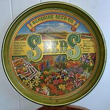 Sunshine Seed Co Serving Tray 14 Inch Round Fruit Farms Cheinco Vtg 1970s picture