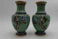 pair of vintage vintage cloisonné vases from china picture