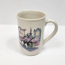 Vintage Ceramic Cup 1980's Country Farm Cow Scene Almar Industries Coffee Mug picture