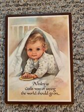 Antique Baby Plaque picture