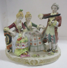 Vintage Japan Porcelain Figurine, Victorian Man Playing Violin to Women picture