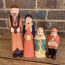 Painted Carved wooden Christmas Carolers Figurines picture