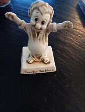 VINTAGE R & W BERRIES CO’S 1970-75 #756 “I LOVE YOU THIS MUCH” 5” NOVELTY STATUE picture