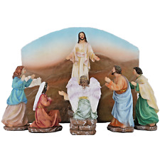 Jesus Resucitado en Base De Forma de Piedra Con Luz  7.5