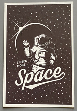 I Need Space Astronaut - Vector - Lantern Press Postcard picture
