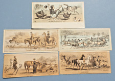 (5) Bufford, Boston 1880's VICTORIAN TRADE CARDS-Horses,Dogs,Carriages,Hunting-C picture
