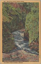Eagle Creek Gorge Columbia River Highway Oregon 1937 linen postcard F235 picture