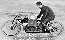 Glenn Curtiss Motorcycle Ormond Beach Florida FL Reprint Postcard picture