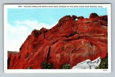 Pikes Peak Region CO, Kissing Camels, Garden Gods, Colorado Vintage Postcard picture