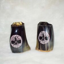 Nordic Nectar: Handcrafted Vintage Horn Mug for Ale, Mead, and More picture