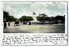c1905 Monument Park Crowd at Cairo Opera Square Egypt Posted Antique Postcard picture