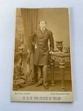 HRH Prince of Wales Antique CDV Cabinet Card Photo by Mayall Regent St London picture