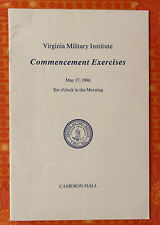 Virginia Military Institute VMI Commencement Exercises Program May 17, 1986 picture