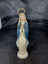 Vintage Blessed Mother Mary Statue Ceramic Halo 7.25