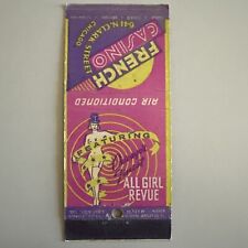 Vintage 1940s French Casino Chicago Burlesque Girlie Bar Matchbook Cover picture