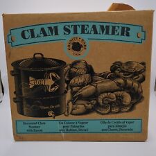 NEW Vintage Speckled Enamel Double Steam Pot, Lobster & Clam Painted New In Box picture