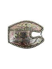 75th Clinton Rodeo Champion Open Barrel Racer Buckle picture