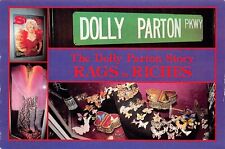 DOLLYWOOD Dolly Parton Museum Jewelry Boots Red Dress Fur 6x4 Vtg Postcard U9 picture