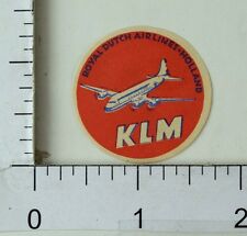 1940's-50's Royal Dutch Airlines Holland KLM Luggage Poster Stamp Label  F70 picture