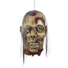 Cut Off Head Prop, Halloween Scary Realistic Hanging Severed Bloody Head with... picture