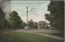 Postcard Orange Square + Soldier's Monument Port Jervis NY 1907 picture