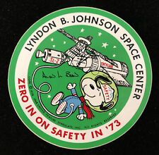 1973 NASA Skylab Space Center Snoopy Zero In On Safety Sticker Decal (Alan Bean) picture