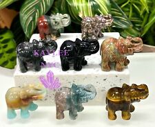 Wholesale Lot 8 Pcs 1.5” Natural mix Crystal Elephants Healing Energy picture