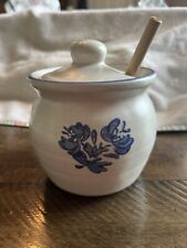 Vintage Pfaltzgraff Yorktowne Sugar Bowl Honey Pot with Lid 3.5