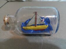 Vintage Mini ~ Ship in a Bottle ~ Sail Boat 3.5