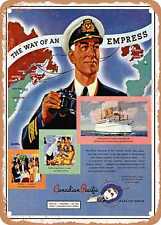 METAL SIGN - 1947 The Way of an Empress Canadian Pacific Vintage Ad picture